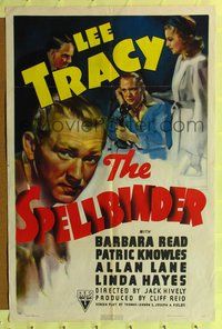 3g787 SPELLBINDER 1sh '39 criminal lawyer Lee Tracy's daughter is in love with his gangster client!