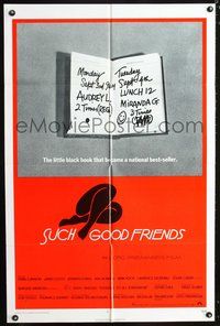 3g812 SUCH GOOD FRIENDS one-sheet '72 Otto Preminger, Dyan Cannon, Saul Bass art, little black book!