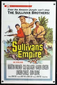3g815 SULLIVAN'S EMPIRE 1sh '67 even the South American Amazon Jungle can't stop the Sullivan Bros!