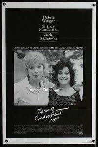 3g851 TERMS OF ENDEARMENT one-sheet poster '83 great close up of Shirley MacLaine & Debra Winger!