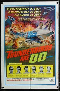 3g880 THUNDERBIRDS ARE GO one-sheet '66 marionette puppets, really cool sci-fi action artwork!