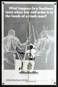 3g883 TICK TICK TICK style A one-sheet movie poster '70 black sheriff Jim Brown in a Southern town!