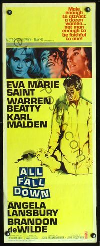 3j316 ALL FALL DOWN insert '62 Warren Beatty, Eva Marie Saint, Karl Malden, John Frankenheimer