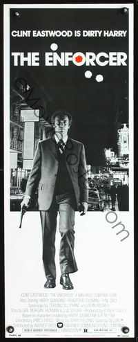 3j436 ENFORCER insert movie poster '76 photo of Clint Eastwood is Dirty Harry by Bill Gold!