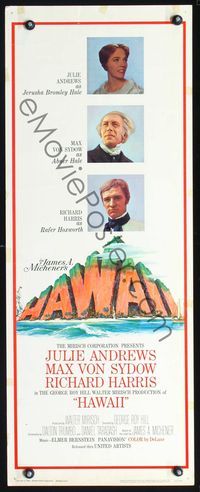 3j502 HAWAII insert '66 Julie Andrews, Max von Sydow, Richard Harris, written by James A. Michener!