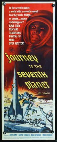 3j546 JOURNEY TO THE SEVENTH PLANET insert '61 they have terryfing powers of mind over matter!