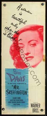 3j623 MR. SKEFFINGTON insert '44 Bette Davis, Rains, a woman is beautiful only when she is loved!