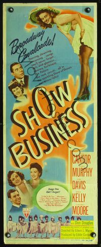 3j716 SHOW BUSINESS insert movie poster '44 Eddie Cantor, super sexy image of Constance Moore!