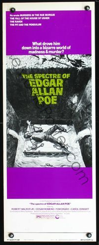 3j732 SPECTRE OF EDGAR ALLAN POE insert '74 what drove him to a bizarre world of madness & murder?