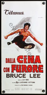 3j051 CHINESE CONNECTION Italian locandina '73 different Ciriello art of kung fu master Bruce Lee!