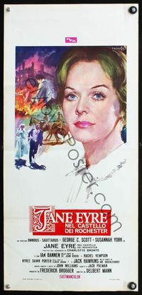 3j153 JANE EYRE Italian locandina movie poster '70 cool art of Susannah York by Averado Ciriello!