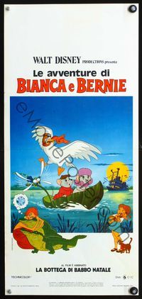 3j232 RESCUERS Italian locandina poster '77 Walt Disney mouse detective mystery adventure cartoon!