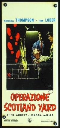 3j246 SECRET MAN Italian locandina movie poster '60 really cool interrogation & map artwork!