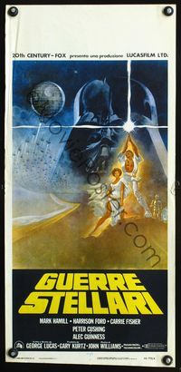 3j259 STAR WARS Italian locandina R80s George Lucas classic sci-fi epic, great art by Tom Jung!