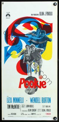 3j260 STERILE CUCKOO Italian locandina '69 John Nichols, Liza Minnelli is Pookie, cool art design!