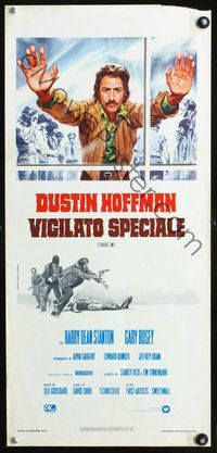 3j262 STRAIGHT TIME Italian locandina '78 cool Piovano art of Dustin Hoffman making a break for it!