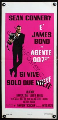 3j299 YOU ONLY LIVE TWICE Italian locandina poster R70s cool art of Sean Connery as James Bond 007!