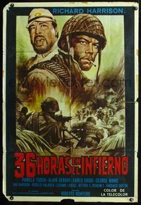 3k863 THIRTYSIX HOURS TO HELL Argentinean '69 Roberto Bianchi's 36 ore all'inferno, cool artwork!