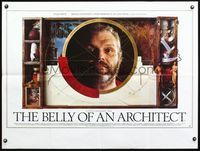 3k128 BELLY OF AN ARCHITECT British quad poster '87 Peter Greenaway, cool image of Brian Dennehy!