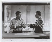 3m060 BULLITT 8x10 '69 Robert Vaughn talks to Steve McQueen, who is eating a sandwich with milk!