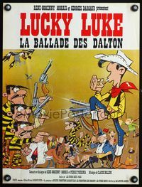 3o186 BALLAD OF DALTON French 15x21 poster '78 Lucky Luke, really great Morris cartoon western art!