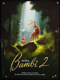3o188 BAMBI II French 16x21 movie poster '06 Wald Disney sequel, different art of cute deer!
