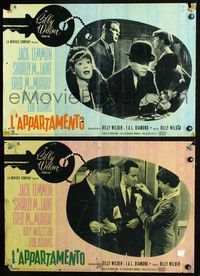3o388 APARTMENT 2 Italian photobusta posters '60 Billy Wilder, Jack Lemmon, MacLaine, Ciriello art!