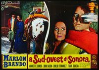 3o464 APPALOOSA Italian photobusta movie poster '66 cool images of Marlon Brando w/Anjanette Comer!