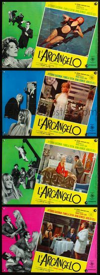 3o358 ARCHANGEL 4 Italian photobusta posters '69 L'Arcangelo, Vittorio Gassman, sexy Pamela Tiffin!