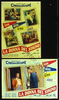 3o392 BERNARDINE 2 Italian photobusta posters '57 Pat Boone, Terry Moore, Janet Gaynor, Dean Jagger