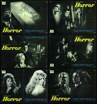 3o343 BLANCHEVILLE MONSTER 6 Italian photobusta posters '63 Edgar Allan Poe, great horror images!
