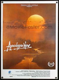 3o152 APOCALYPSE NOW Spanish '79 Francis Ford Coppola, great Bob Peak art of helicopters over river