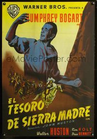 3o177 TREASURE OF THE SIERRA MADRE Spanish '48 cool art of Humphrey Bogart, directed by John Huston