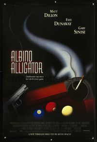3p034 ALBINO ALLIGATOR 1sheet '96 directed by Kevin Spacey, art of cigarette, pool table, & pistol!