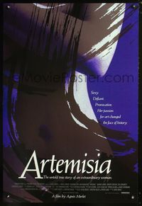 3p058 ARTEMISIA one-sheet movie poster '97 Agnès Merlet, really cool abstract art over woman!