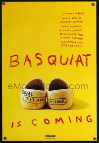 3p073 BASQUIAT teaser 1sh '96 Jeffrey Wright as Jean Michel Basquiat, directed by Julian Schnabel!