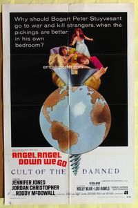 3r053 ANGEL ANGEL DOWN WE GO int'l one-sheet '69 AIP, counter-culture drugs, thugs & cannibalism!