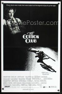 3r184 COTTON CLUB one-sheet poster '84 cool image of Richard Gere & tommy gun, Francis Ford Coppola