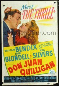 3r247 DON JUAN QUILLIGAN one-sheet '45 William Bendix has a new love technique for Joan Blondell!