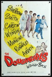 3r252 DOUGHGIRLS one-sheet '44 sexy Ann Sheridan, Alexis Smith & Jane Wyman at home during WWII!