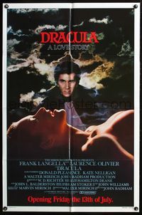 3r261 DRACULA int'l advance one-sheet '79 vampire Frank Langella, Laurence Olivier, Bram Stoker