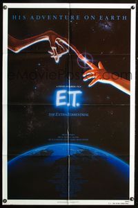 3r266 E.T. THE EXTRA TERRESTRIAL one-sheet poster '82 Drew Barrymore, Steven Spielberg classic!