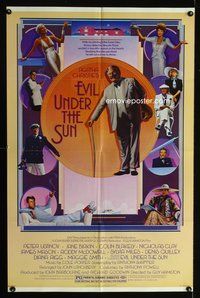 3r284 EVIL UNDER THE SUN one-sheet movie poster '82 Agatha Christie, Anthony Shaffer, Peter Ustinov