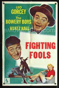 3r307 LEO GORCEY & THE BOWERY BOYS stock 1sh 1960s wacky Bowery Boys, Fighting Fools