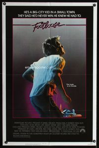 3r339 FOOTLOOSE one-sheet movie poster '84 competitive dancer Kevin Bacon has the music on his side!