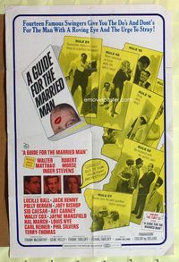 3r400 GUIDE FOR THE MARRIED MAN one-sheet poster '67 written by America's most famous swingers!