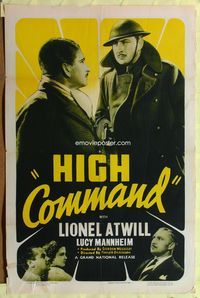 3r437 HIGH COMMAND one-sheet movie poster '36 Lionel Atwill commands British soldiers in Africa!