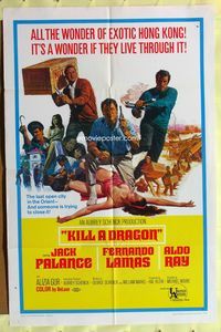 3r511 KILL A DRAGON one-sheet poster '67 Jack Palance, Far East fireworks, cool Allison artwork!