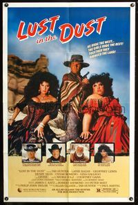3r557 LUST IN THE DUST one-sheet movie poster '84 Divine, Tab Hunter, wild western image!