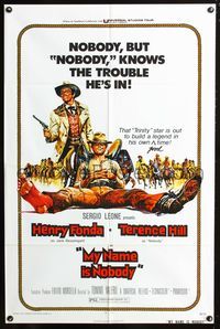 3r614 MY NAME IS NOBODY one-sheet movie poster '74 Il Mio nome e Nessuno, Henry Fonda, Terence Hill